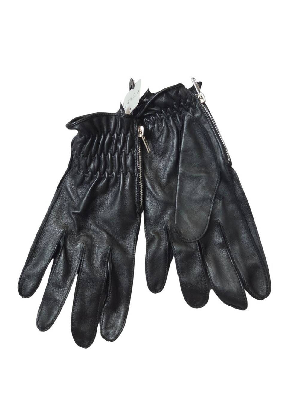 Pelle Studio Wilsons Leather Mens XL Black Biker Driving Gloves Zipper NEW